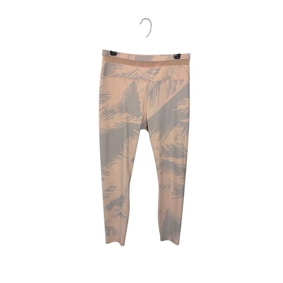 Fabletics Powerhold Darby peach/gray palm pattern 7/8 leggings - L - Picture 2 of 9